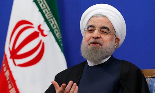 El presidente de Irán, Hassan Rohani Teherán denuncia hipocresía de Estados Unidos y entidad sionista